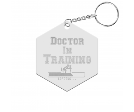 Doctor in Training Hexagon Keychain